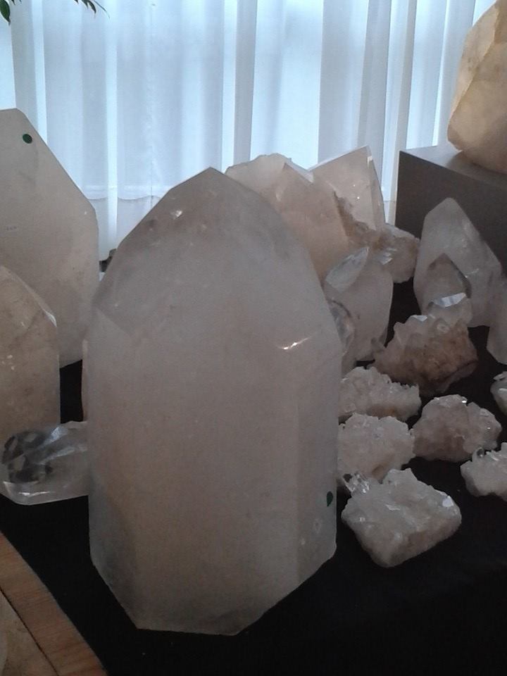 Quarz-Kristalle. albrecht-unterwegs auf der Mineralien-Börse, Bonn